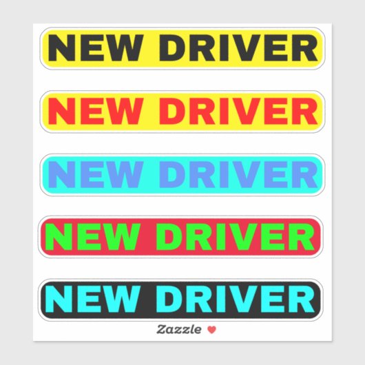 Nieuwe drivertekst - Eenvoudig stuurprogramma nieu Sticker (Vel)