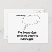 nieuwe dromen plant zaaigoed briefkaart (Voorkant / Achterkant)