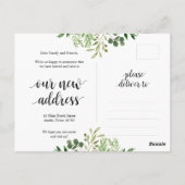 Nieuwe droom Home Adres Aankondiging, Groen Briefkaart (Achterkant)