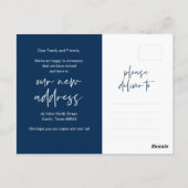 Nieuwe droom Home Adres Aankondiging, Moderne Mari Briefkaart (Achterkant)