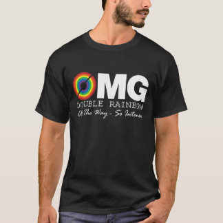 nieuwe dubbele regenboog aan shirt om te zeggen wa