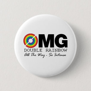 nieuwe dubbele regenboog aan shirt om te zeggen wa ronde button 5,7 cm