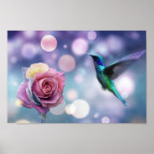 Nieuwe Eden Hummingbird & Roos Poster (Voorkant)
