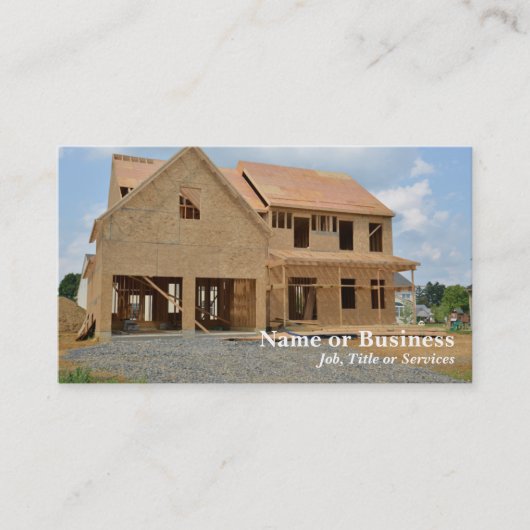 Nieuwe eengezinswoning in aanbouw visitekaartje (Voorkant)
