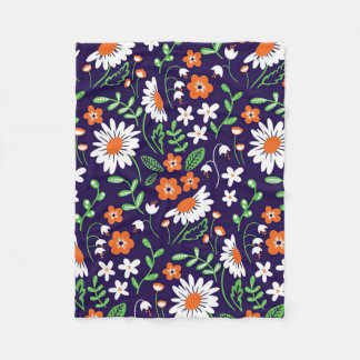 Nieuwe eenvoudige bloemen voor thuiscadeau fleece deken