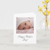 Nieuwe eenvoudige foto van mama Moederdag Kaart (Gele Bloem)