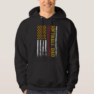 Nieuwe eerste keer dat papa Softball Papa American Hoodie