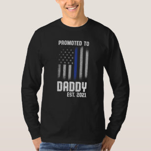 Nieuwe eerste keer vader politie handhaving papa t-shirt