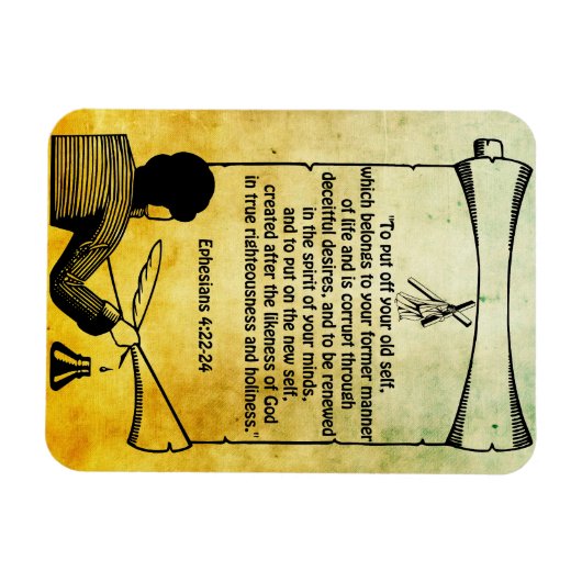 Nieuwe Efhesians Bijbelprijsvragen 4:22-24 Magneet (Horizontaal)