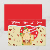 Nieuwe Eggnog Christmas Kaarten Notitiekaartje (Voorkant / Achterkant)