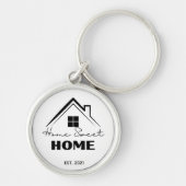 Nieuwe eigenaar van onroerend goed gefeliciteerd sleutelhanger (Voorkant)