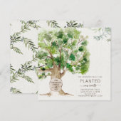 Nieuwe eikenboomstammen die aankondiging verplaats (Voorkant / Achterkant)