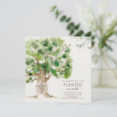 Nieuwe eikenboomstammen die aankondiging verplaats (Staand voorkant)