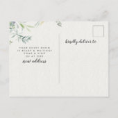 Nieuwe eikenboomstammen die aankondiging verplaats (Achterkant)