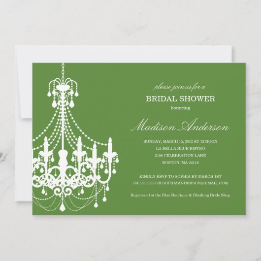 NIEUWE ELEGANCE | BRIDAL SHOWER INVITATION KAART (Voorkant)