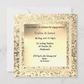Nieuwe Elegant Sparkle bruiloft nodigt goudsepia u Kaart (Achterkant)