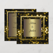 Nieuwe elegant voor huwelijksgoud kaart (Voorkant / Achterkant)