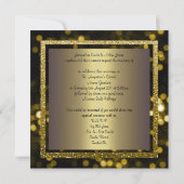 Nieuwe elegant voor huwelijksgoud kaart (Achterkant)