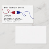 Nieuwe elektricien Visitekaartjes rood wit en blau (Voorkant / Achterkant)