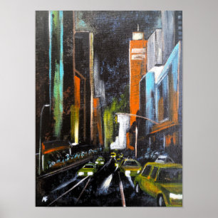 Nieuwe elektrische middernacht-schildering van New Poster