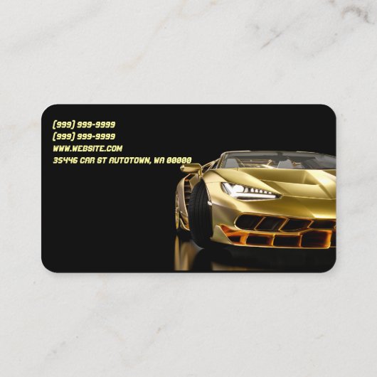 Nieuwe en gebruikte autoverkoop - automatische ver visitekaartje (Achterkant)