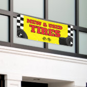 Nieuwe en gebruikte banden aangepaste banner (Buitenkant Gebouw)
