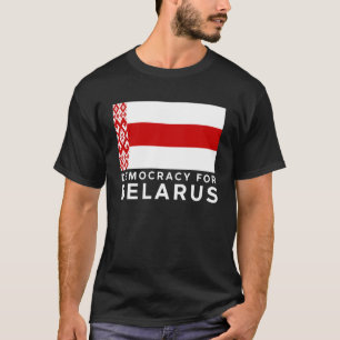 Nieuwe en oude Wit-Russische vlag symboliseert dem T-shirt