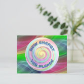 NIEUWE ENERGIE - JA, GELIEVE TE BEGELEIDEN BRIEFKAART (Staand voorkant)