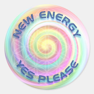 NIEUWE ENERGIE - JA GELIEVE TE VERGELIJKEN RONDE STICKER
