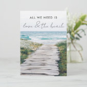 Nieuwe Engelse Beach Elopende Trouw Aankondiging (Staand voorkant)