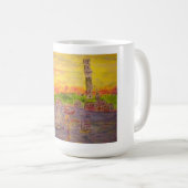 nieuwe engelse dorpszonsondergang koffiemok (Voorkant rechts)