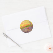 nieuwe engelse zonsondergang ronde sticker (Envelop)