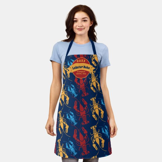 Nieuwe Engelstalige kreeftekst Schort (Gedragen)