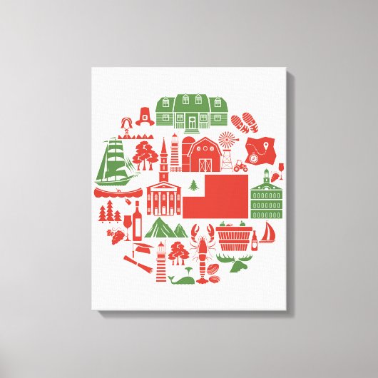Nieuwe Engelstalige pictogrammen Canvas Afdruk (Voorkant)