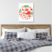 Nieuwe Engelstalige pictogrammen Canvas Afdruk (Insitu (Slaapkamer))