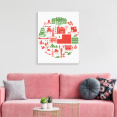 Nieuwe Engelstalige pictogrammen Canvas Afdruk (Insitu (Woonkamer))