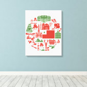 Nieuwe Engelstalige pictogrammen Canvas Afdruk (Insitu (Houten vloer))