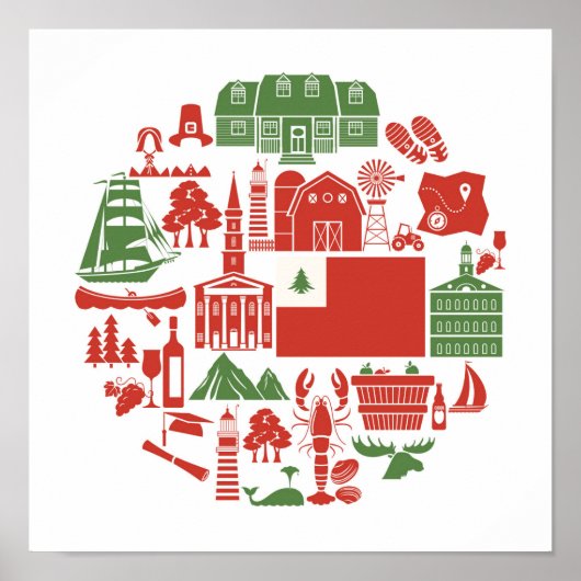 Nieuwe Engelstalige pictogrammen Poster (Voorkant)