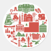 Nieuwe Engelstalige pictogrammen Ronde Sticker (Voorkant)