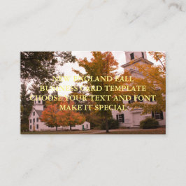NIEUWE ENGLAND HERFST BUSINESS CARD TEMPLATE VISITEKAARTJE
