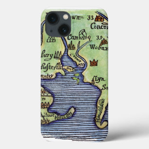 NIEUWE ENGLAND KAART 1677 Case-Mate iPhone CASE