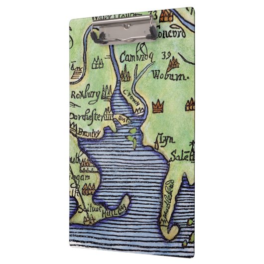 NIEUWE ENGLAND KAART 1677 KLEMBORD (Links)