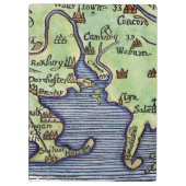 NIEUWE ENGLAND KAART 1677 KLEMBORD (Achterkant)