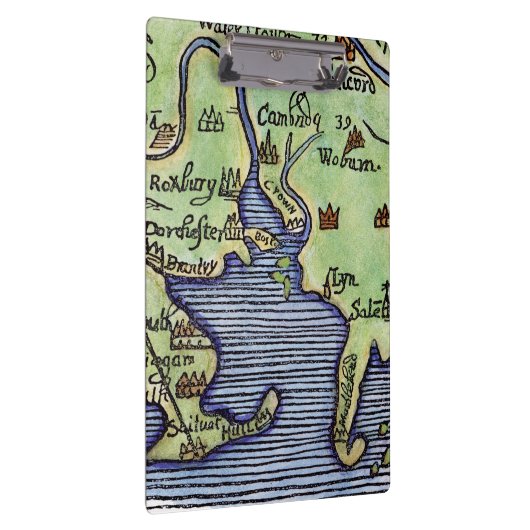 NIEUWE ENGLAND KAART 1677 KLEMBORD (Rechts)