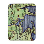 NIEUWE ENGLAND KAART 1677 MAGNEET (Verticaal)