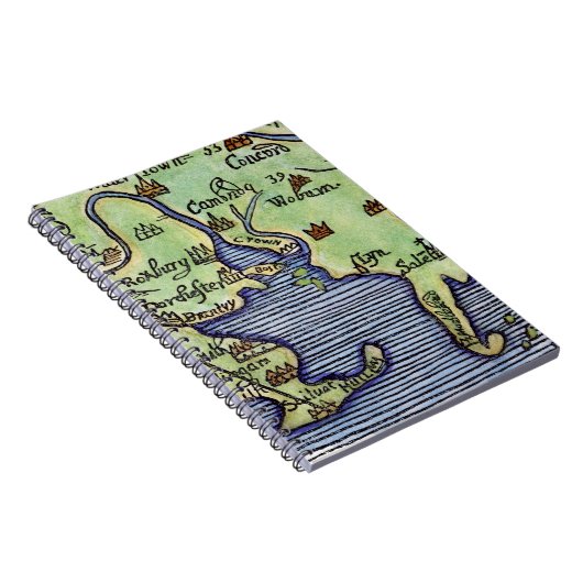 NIEUWE ENGLAND KAART 1677 NOTITIEBOEK (Rechterzijde)