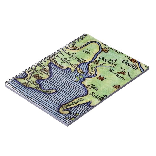 NIEUWE ENGLAND KAART 1677 NOTITIEBOEK (Linkerzijde)