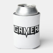Nieuwe Era_Gamer Logo-BW op Transparant Blikjeskoeler (Blikje Voorkant)