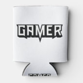 Nieuwe Era_Gamer Logo-BW op Transparant Blikjeskoeler (Voorkant)