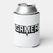 Nieuwe Era_Gamer Logo-BW op Transparant Blikjeskoeler (Blikje Achterkant)